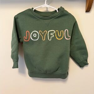 Little Co. joyful sweatshirt